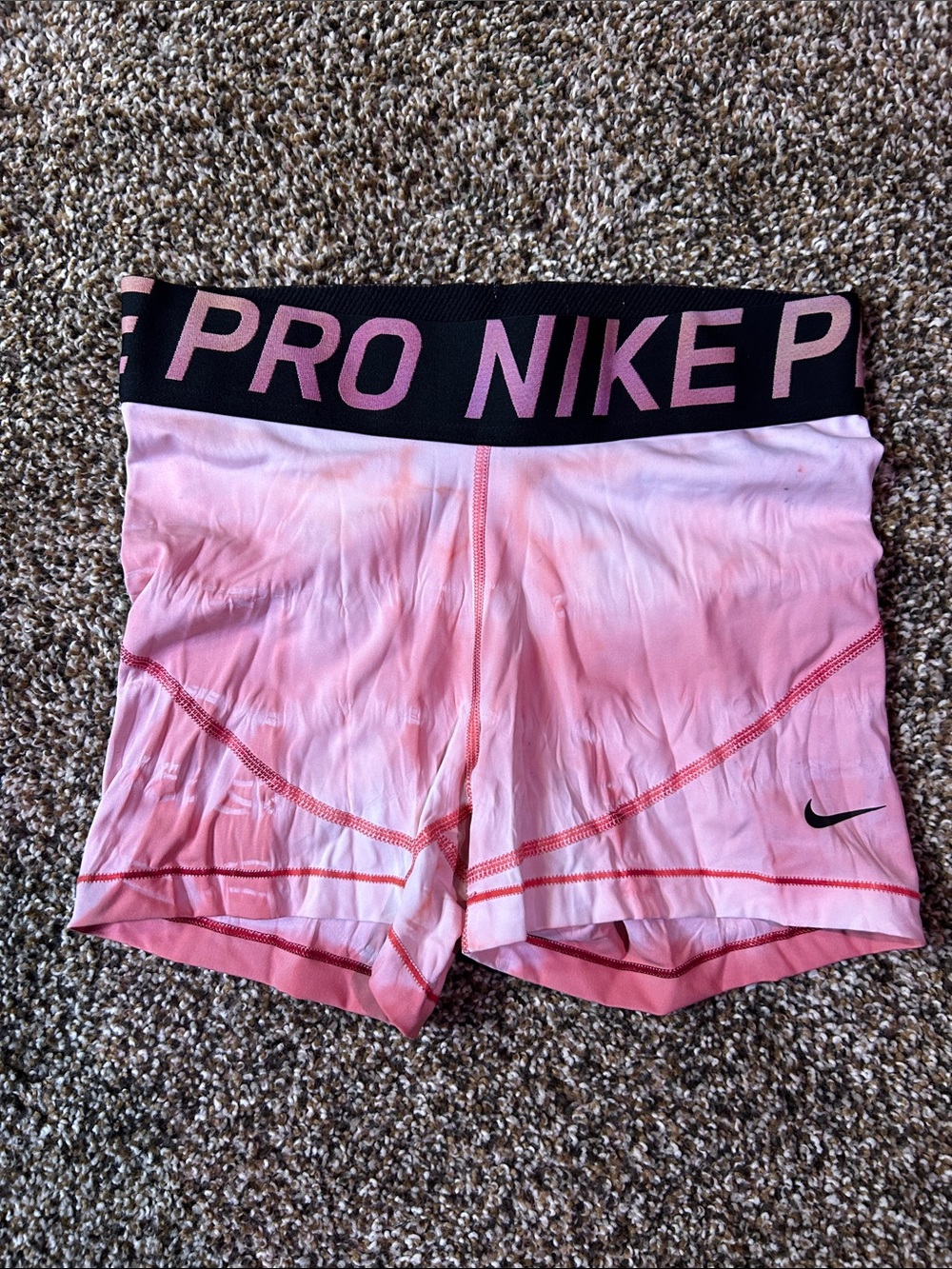 Nike Women's Pink Ombre Pro Training Shorts